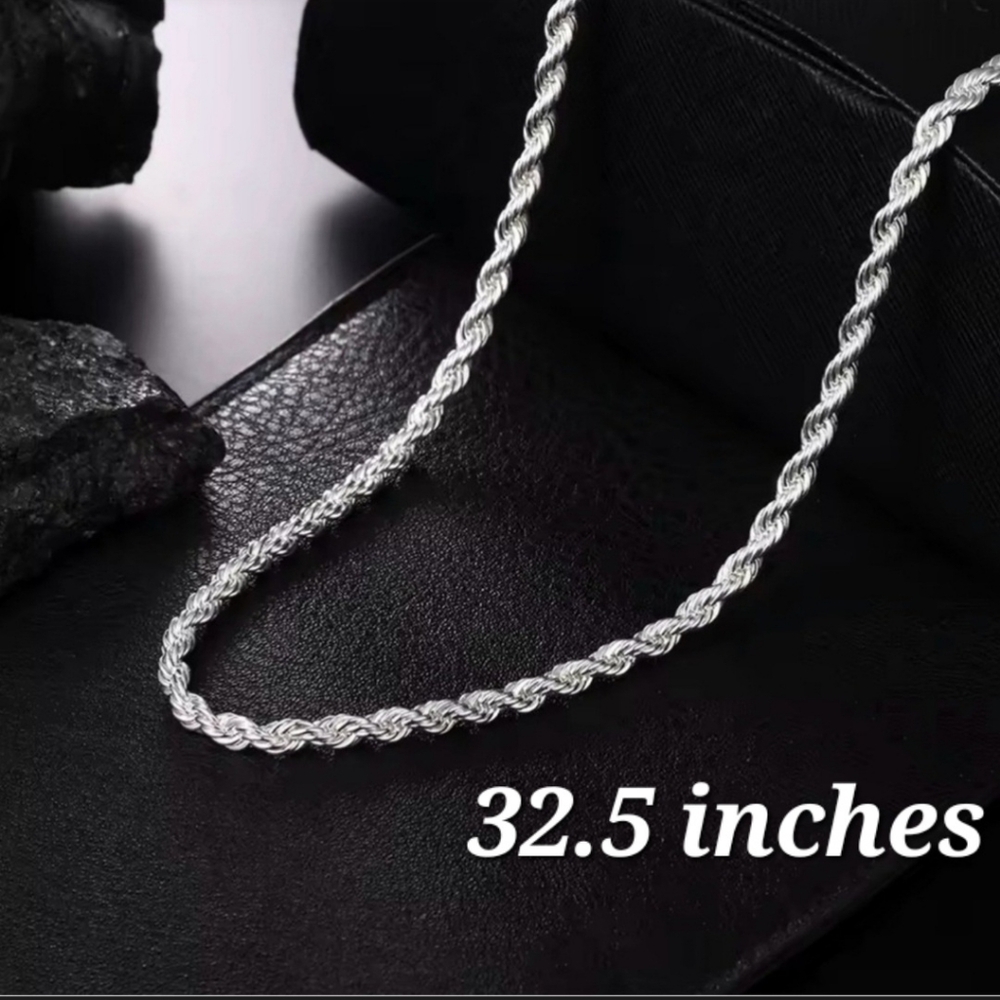 Stainless Steel Rope Chain Necklace NEW